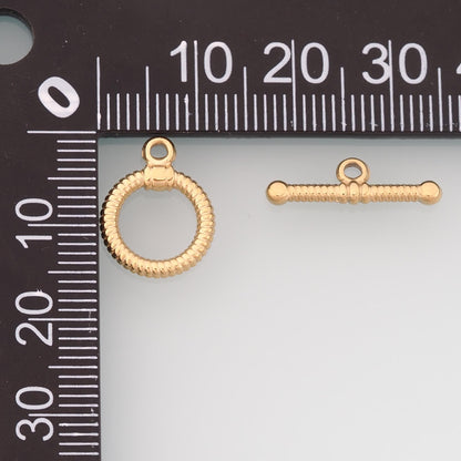 14K Gold Round Clasp for Jewelry Making