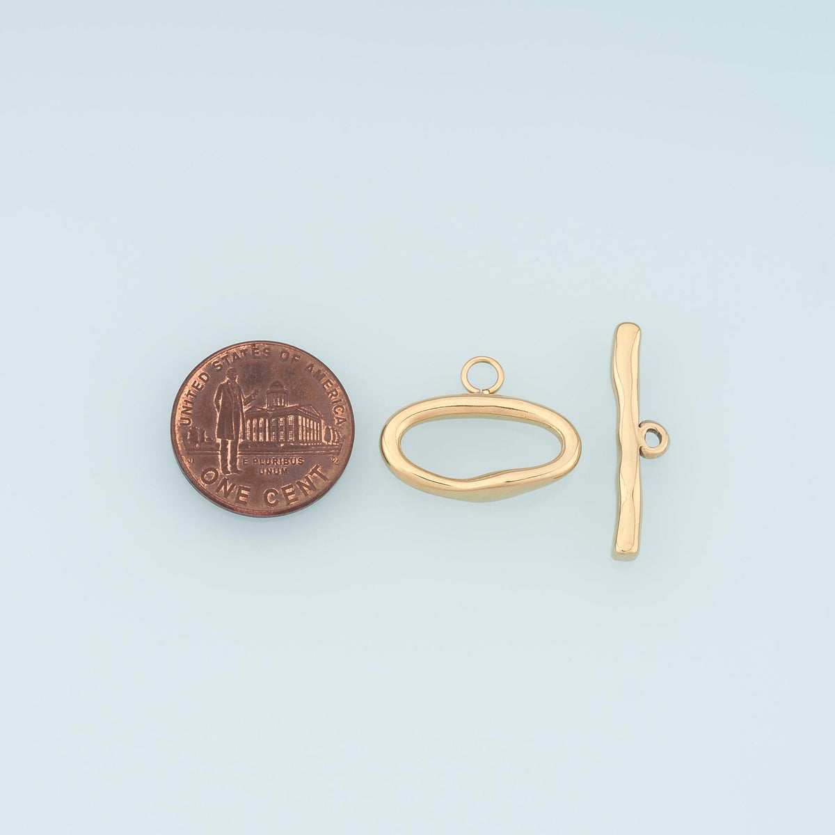 Oval OT Toggle Clasp,14K Gold Stainless Steel Jewelry Closure,Waterproof Connector for DIY Necklace Bracelet Making