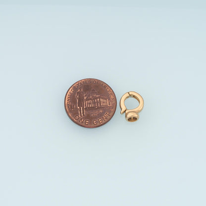 Oval Spring Carabiner Clasp,14K Gold Stainless Steel Jewelry Closure,Waterproof Connector for DIY Necklace Bracelet Making