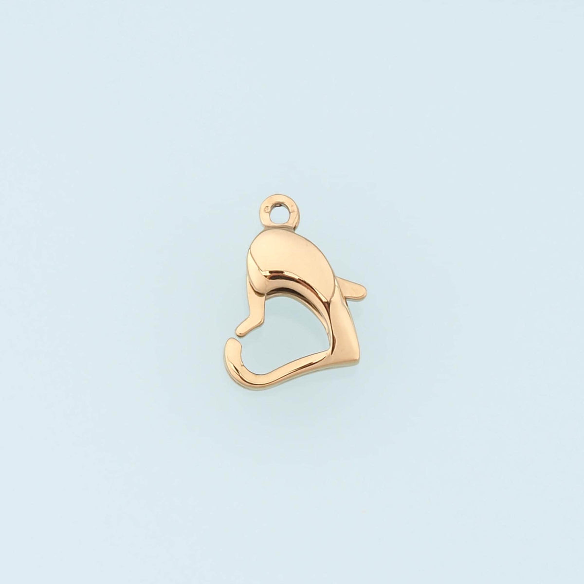 14K Gold Heart Clasp for Jewelry Making