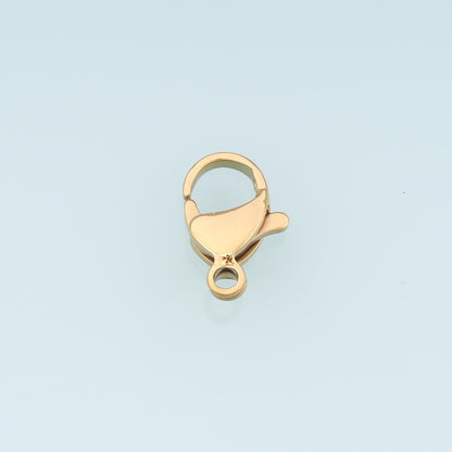 Lobster Spring Carabiner Clasp,14K Gold Stainless Steel Jewelry Closure,Waterproof Connector for DIY Necklace Bracelet Making