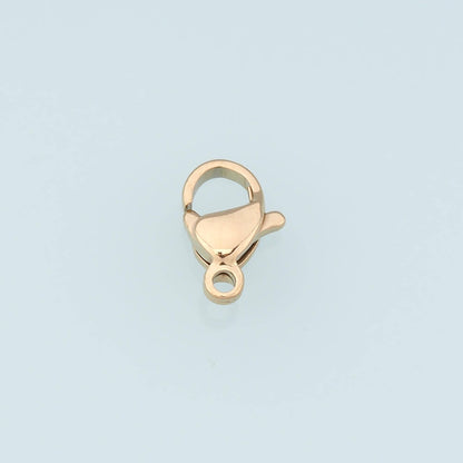 Lobster Spring Carabiner Clasp,14K Gold Stainless Steel Jewelry Closure,Waterproof Connector for DIY Necklace Bracelet Making