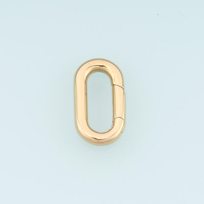 Oval Spring Carabiner Clasp,14K Gold Stainless Steel Jewelry Closure,Waterproof Connector for DIY Necklace Bracelet Making