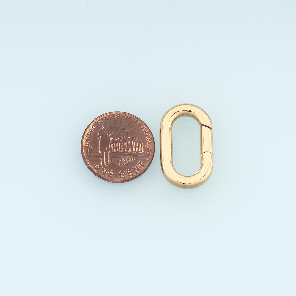 Oval Spring Carabiner Clasp,14K Gold Stainless Steel Jewelry Closure,Waterproof Connector for DIY Necklace Bracelet Making