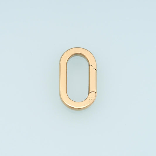 Oval Spring Carabiner Clasp,14K Gold Stainless Steel Jewelry Closure,Waterproof Connector for DIY Necklace Bracelet Making