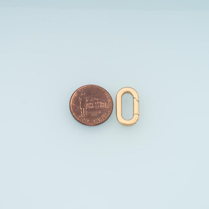 Oval Spring Carabiner Clasp,14K Gold Stainless Steel Jewelry Closure,Waterproof Connector for DIY Necklace Bracelet Making