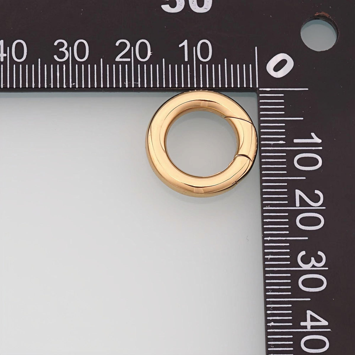 Round Spring Carabiner Clasp,14K Gold Stainless Steel Jewelry Closure,Waterproof Connector for DIY Necklace Bracelet Making
