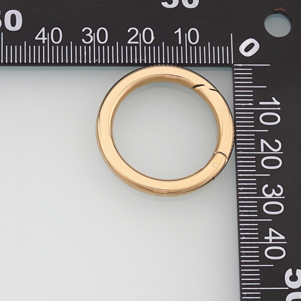 Round Spring Carabiner Clasp,14K Gold Stainless Steel Jewelry Closure,Waterproof Connector for DIY Necklace Bracelet Making