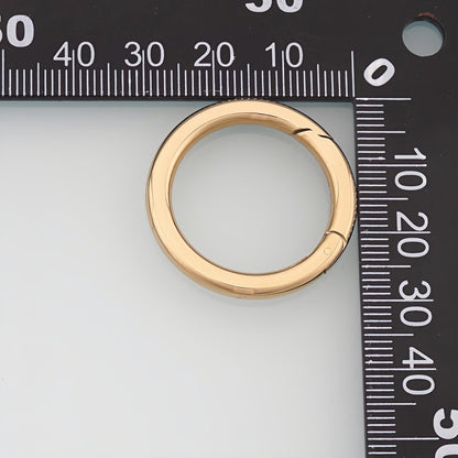 Round Spring Carabiner Clasp,14K Gold Stainless Steel Jewelry Closure,Waterproof Connector for DIY Necklace Bracelet Making