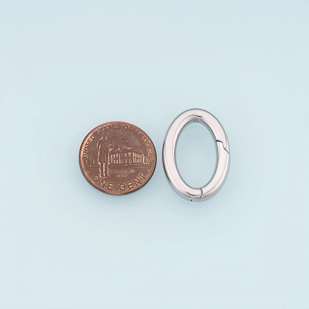 Oval Spring Carabiner Clasp,14K Gold Stainless Steel Jewelry Closure,Waterproof Connector for DIY Necklace Bracelet Making