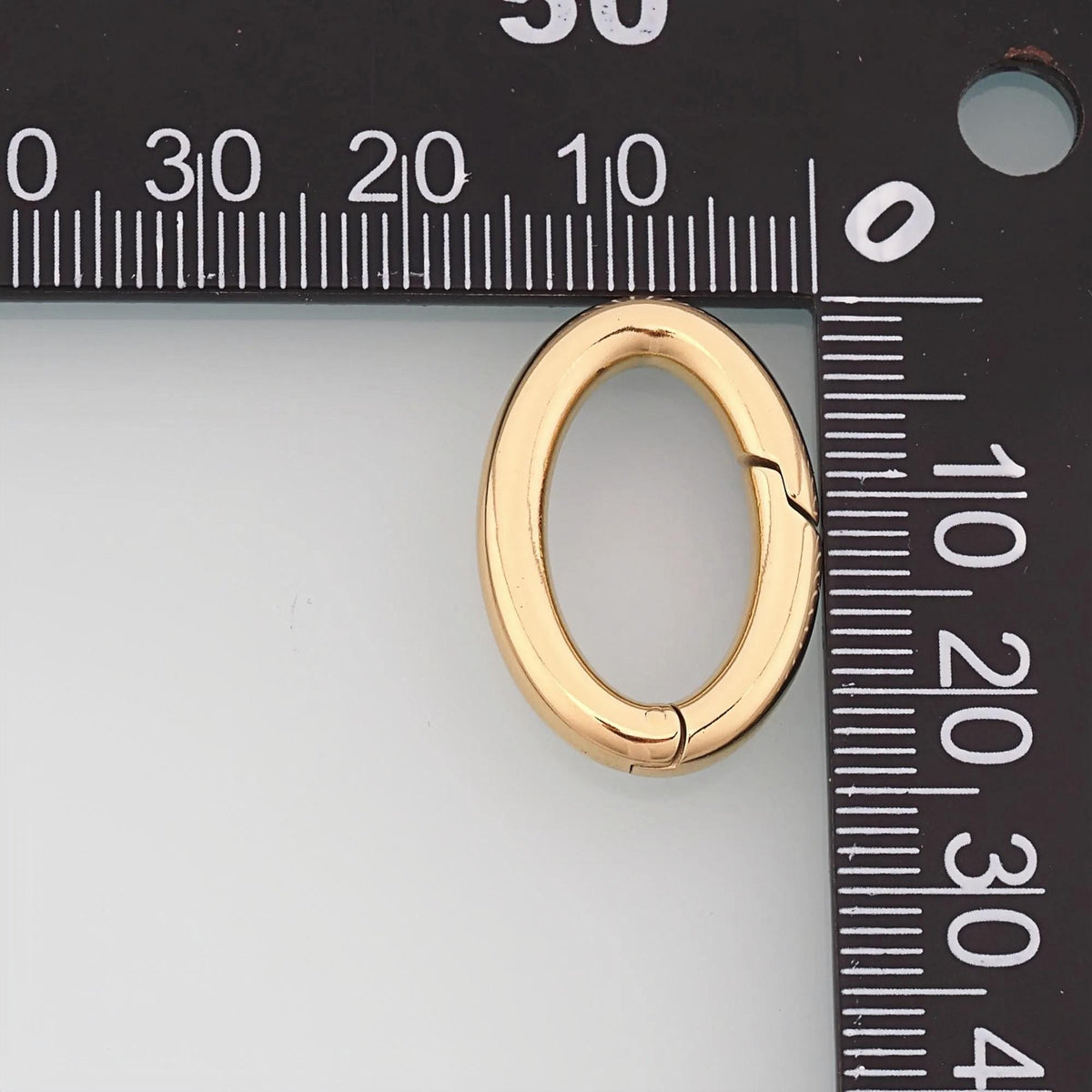 Oval Spring Carabiner Clasp,14K Gold Stainless Steel Jewelry Closure,Waterproof Connector for DIY Necklace Bracelet Making