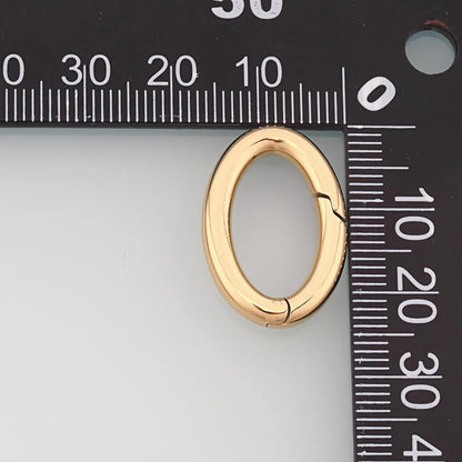 Oval Spring Carabiner Clasp,14K Gold Stainless Steel Jewelry Closure,Waterproof Connector for DIY Necklace Bracelet Making
