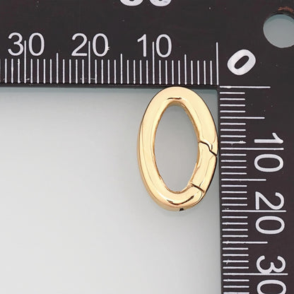 Oval Spring Carabiner Clasp,14K Gold Stainless Steel Jewelry Closure,Waterproof Connector for DIY Necklace Bracelet Making