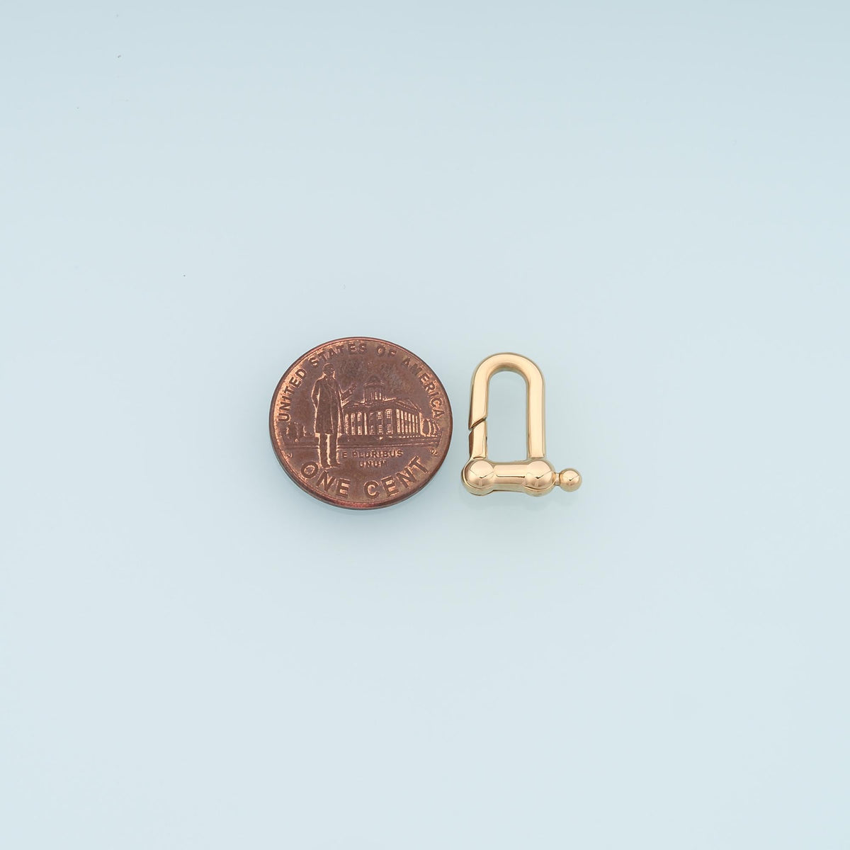 Horseshoe Spring Carabiner Clasp,14K Gold Stainless Steel Jewelry Closure,Waterproof Connector for DIY Necklace Bracelet Maki