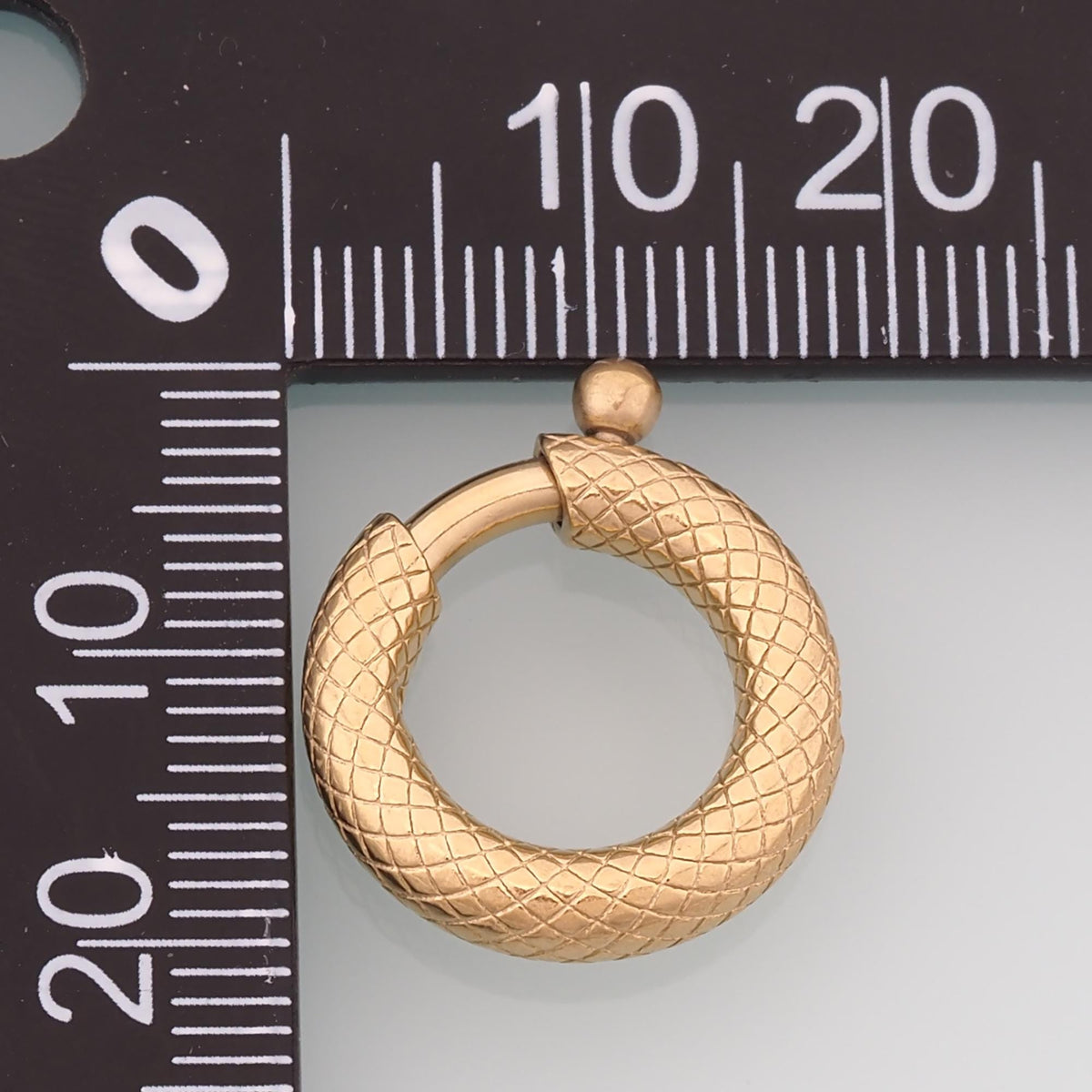 Texture Round Spring Carabiner Clasp,14K Gold Stainless Steel Jewelry Closure,Waterproof Connector for DIY Necklace Bracelet 