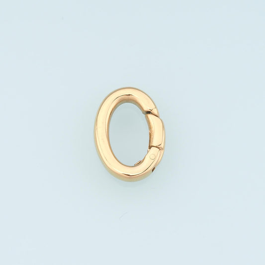 Oval Spring Carabiner Clasp,14K Gold Stainless Steel Connector ,Waterproof Connector for DIY Necklace Bracelet Making