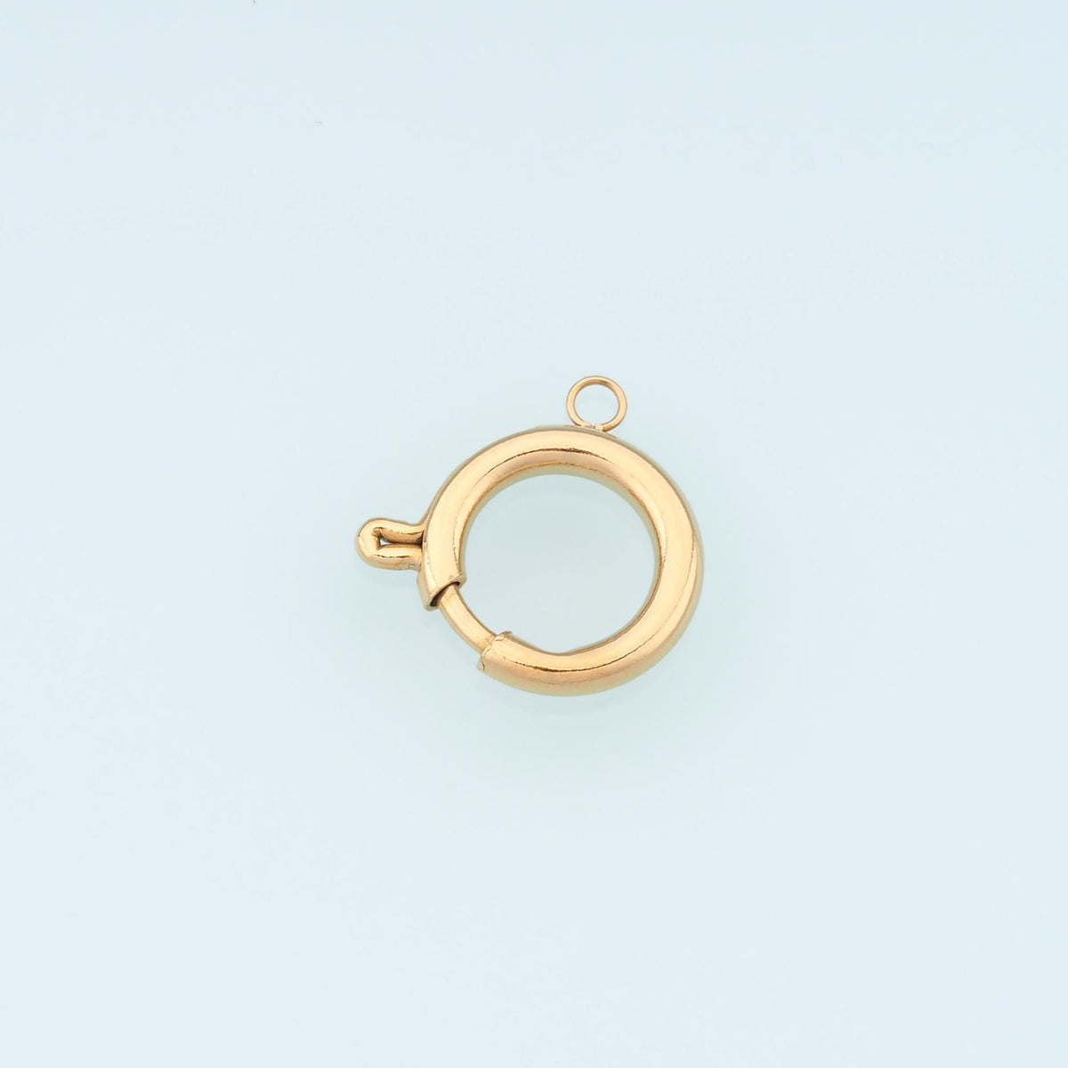 Round Spring Carabiner Clasp,14K Gold Stainless Steel Clasp,Waterproof Clasp Connector for DIY Necklace Bracelet Making