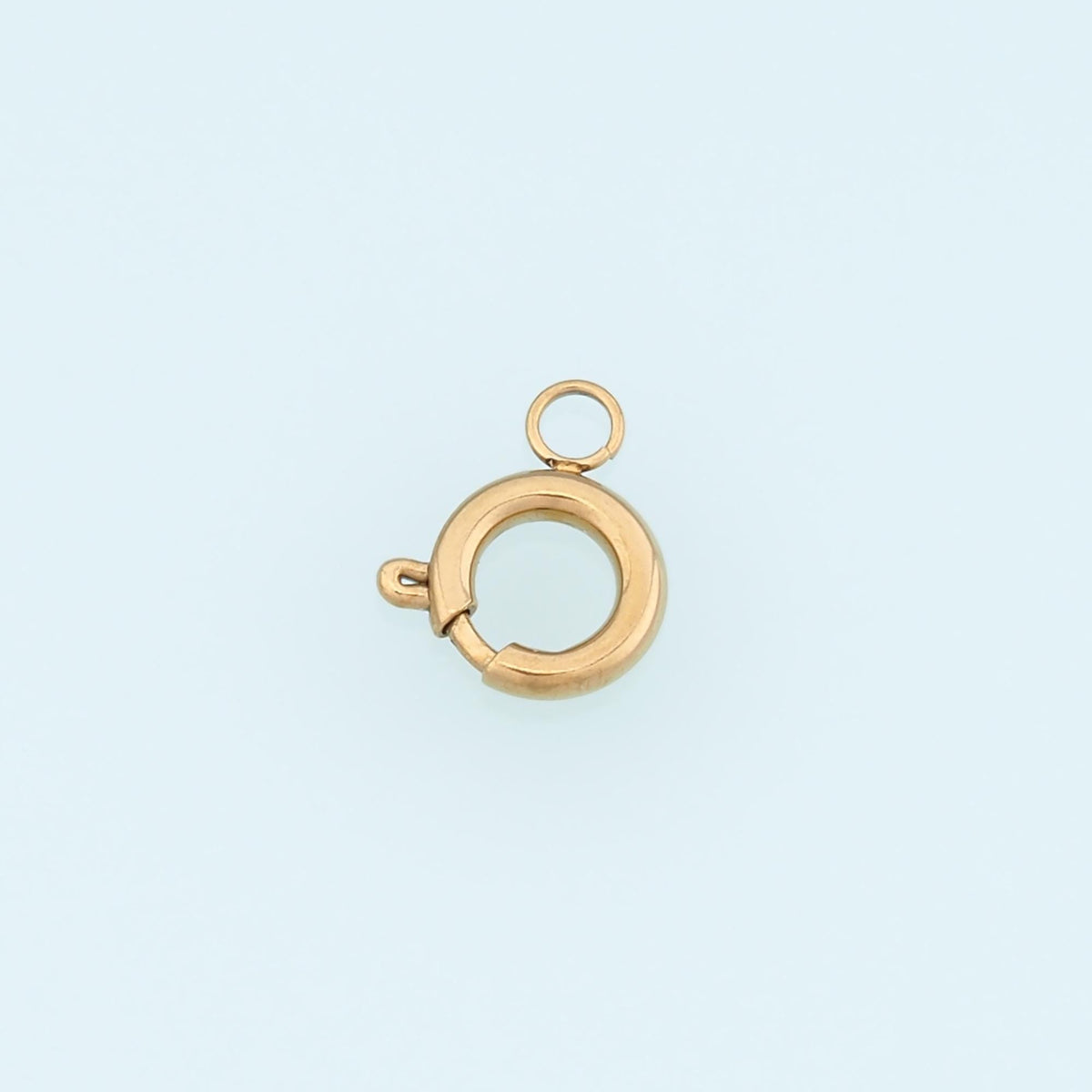 Round Spring Carabiner Clasp,14K Gold Stainless Steel Clasp,Waterproof Clasp Connector for DIY Necklace Bracelet Making