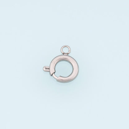 Round Spring Carabiner Clasp,14K Gold Stainless Steel Clasp,Waterproof Clasp Connector for DIY Necklace Bracelet Making