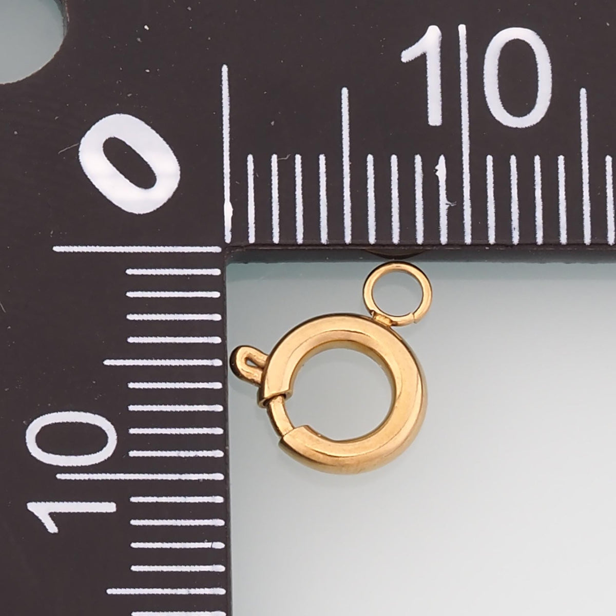 Round Spring Carabiner Clasp,14K Gold Stainless Steel Clasp,Waterproof Clasp Connector for DIY Necklace Bracelet Making