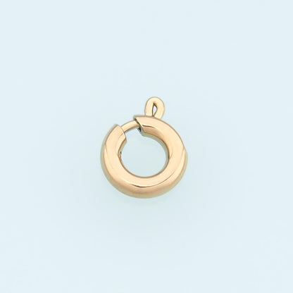 Round Spring Carabiner Clasp,14K Gold Stainless Steel Clasp,Waterproof Clasp Connector for DIY Necklace Bracelet Making