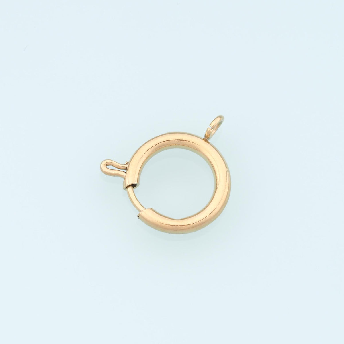 Round Spring Carabiner Clasp,14K Gold Stainless Steel Clasp,Waterproof Clasp Connector for DIY Necklace Bracelet Making