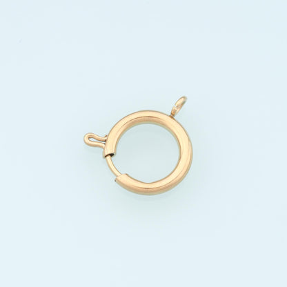 Round Spring Carabiner Clasp,14K Gold Stainless Steel Clasp,Waterproof Clasp Connector for DIY Necklace Bracelet Making