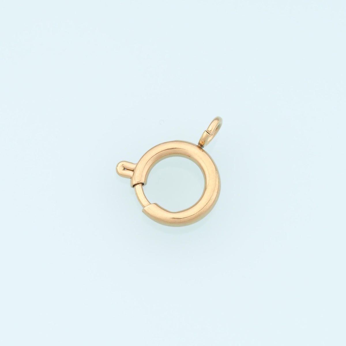Round Spring Carabiner Clasp,14K Gold Stainless Steel Clasp,Waterproof Clasp Connector for DIY Necklace Bracelet Making