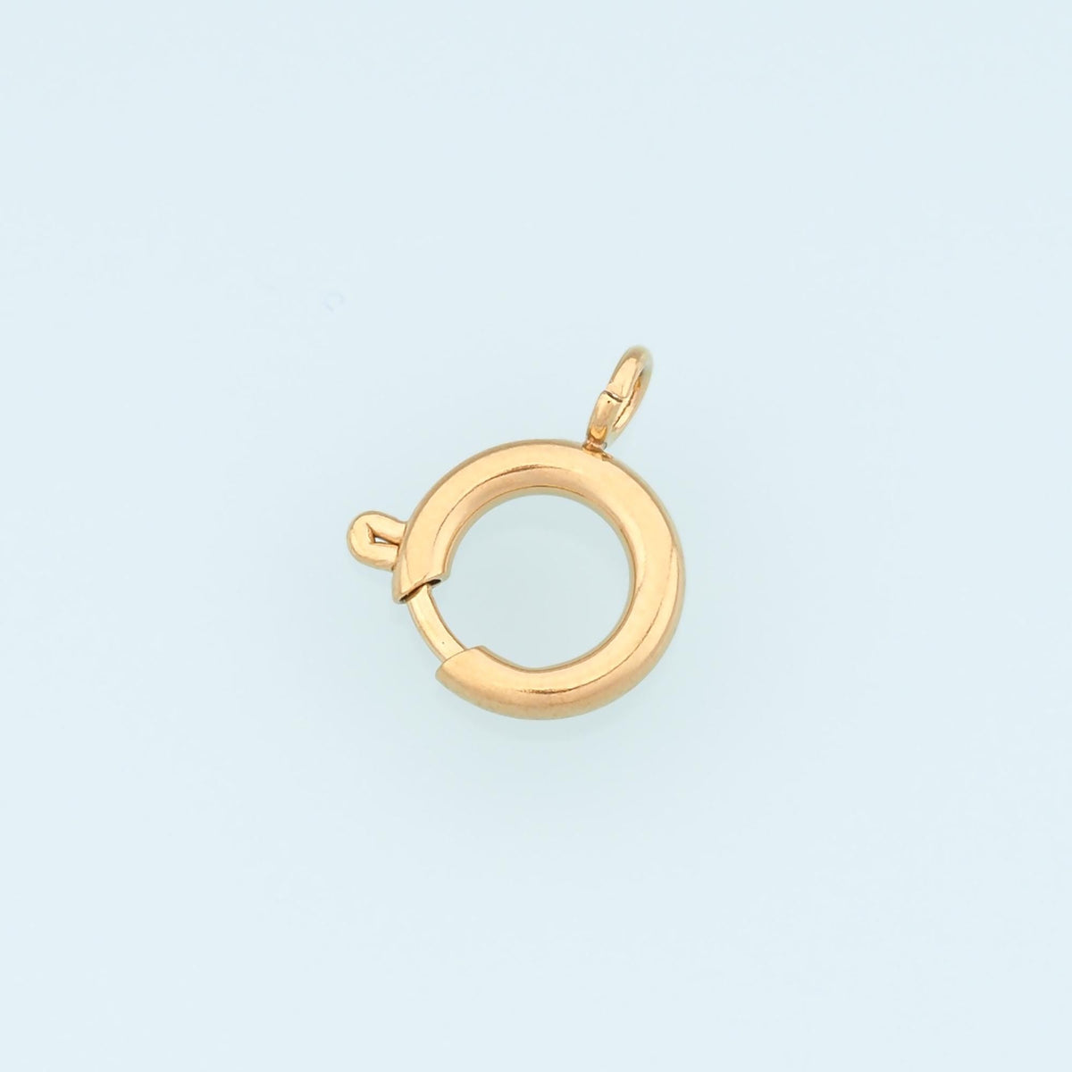 Round Spring Carabiner Clasp,14K Gold Stainless Steel Clasp,Waterproof Clasp Connector for DIY Necklace Bracelet Making