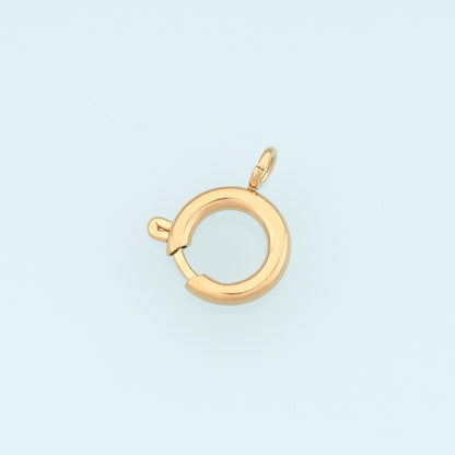 Round Spring Carabiner Clasp,14K Gold Stainless Steel Clasp,Waterproof Clasp Connector for DIY Necklace Bracelet Making