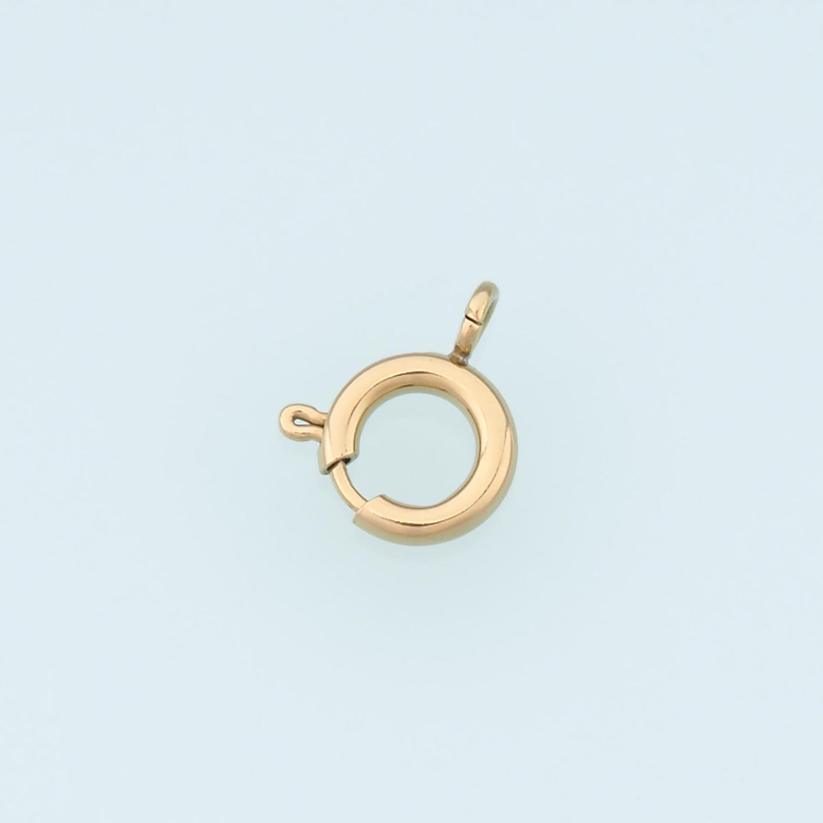 Round Spring Carabiner Clasp,14K Gold Stainless Steel Clasp,Waterproof Clasp Connector for DIY Necklace Bracelet Making