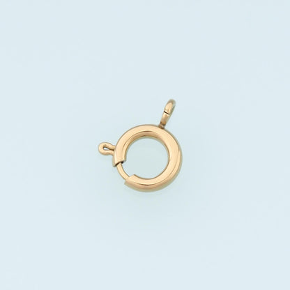 Round Spring Carabiner Clasp,14K Gold Stainless Steel Clasp,Waterproof Clasp Connector for DIY Necklace Bracelet Making