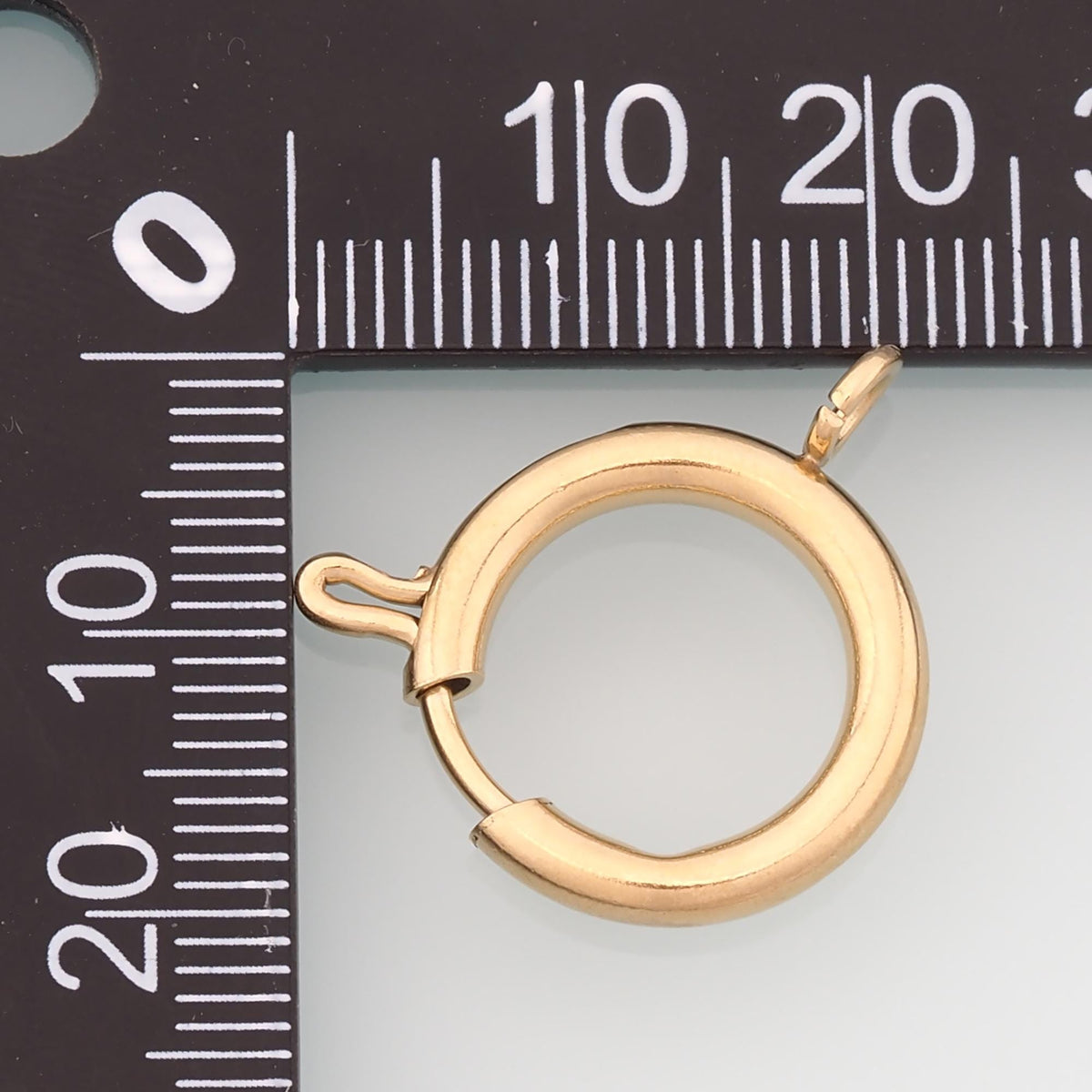 Round Spring Carabiner Clasp,14K Gold Stainless Steel Clasp,Waterproof Clasp Connector for DIY Necklace Bracelet Making