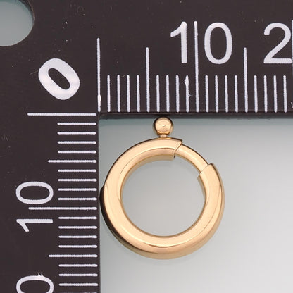 Round Spring Carabiner Clasp,14K Gold Stainless Steel Clasp,Waterproof Clasp Connector for DIY Necklace Bracelet Making