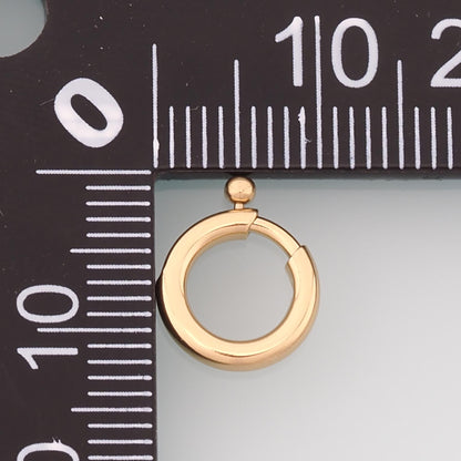 Round Spring Carabiner Clasp,14K Gold Stainless Steel Clasp,Waterproof Clasp Connector for DIY Necklace Bracelet Making
