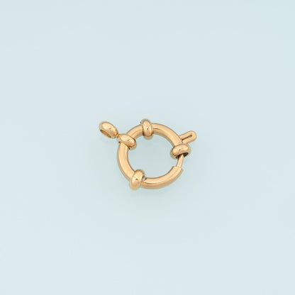Beaded Round Spring Carabiner Clasp,14K Gold Stainless Steel Clasp,Waterproof Clasp Connector for DIY Necklace Bracelet Makin