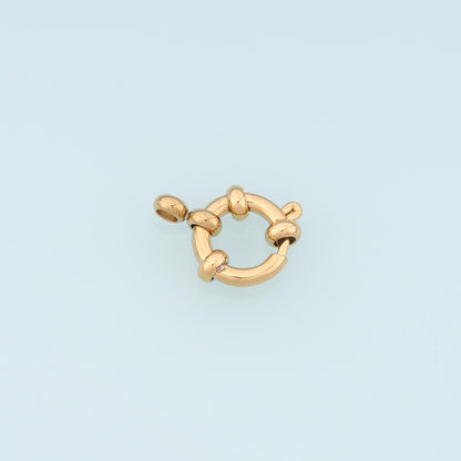 Beaded Round Spring Carabiner Clasp,14K Gold Stainless Steel Clasp,Waterproof Clasp Connector for DIY Necklace Bracelet Makin