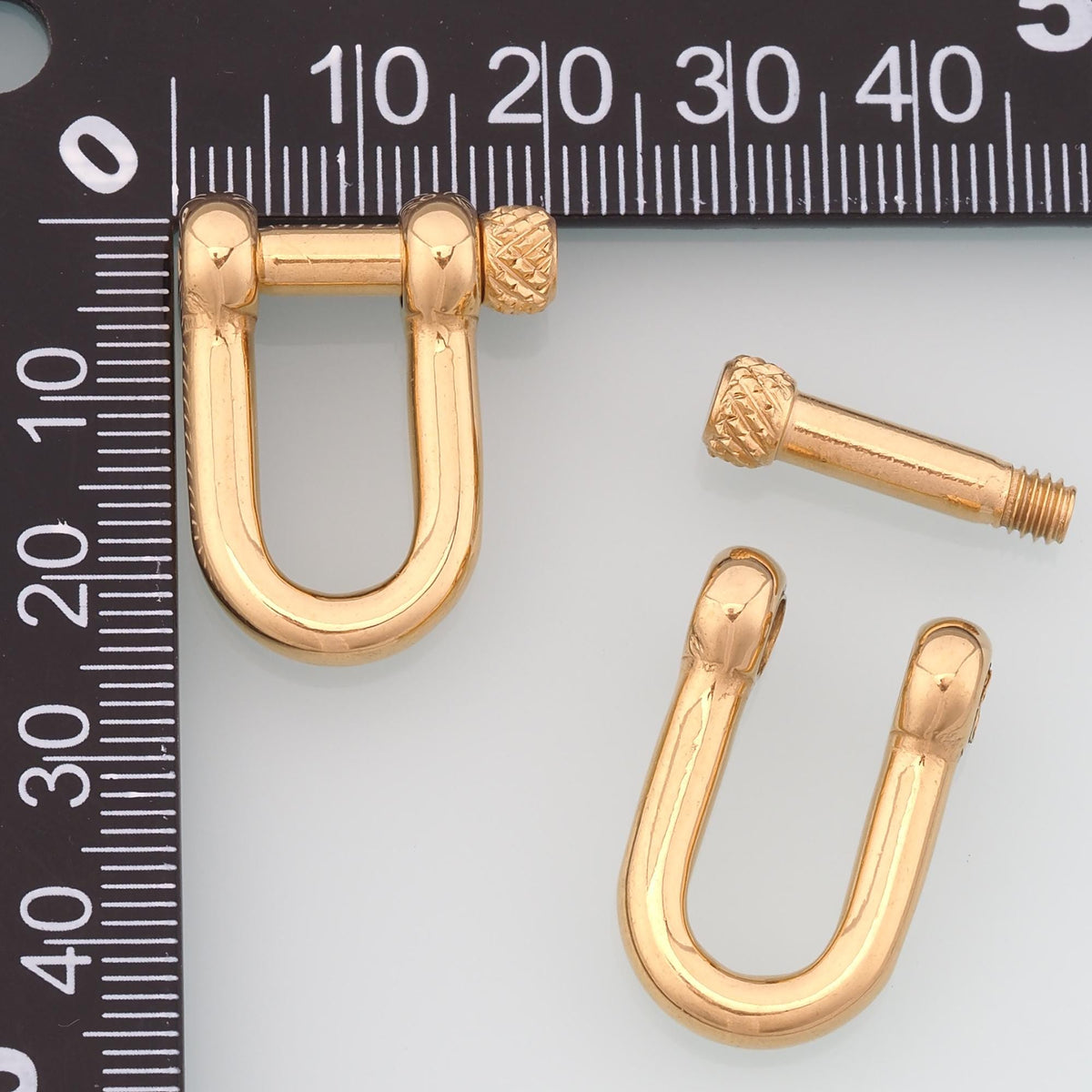 Horseshoe Carabiner Clasp Connector,14K Gold Stainless Steel Connector,Waterproof Connector for DIY Necklace Bracelet Making