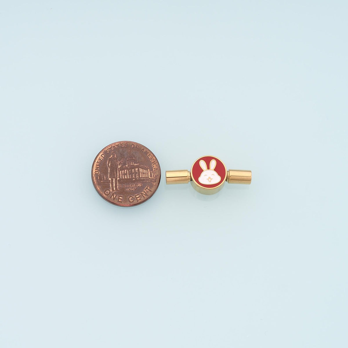 Enamel Rabbit Magnetic Bracelet Clasp Connector,14K Gold Stainless Steel Connector,Waterproof Connector for DIY Necklace Brac