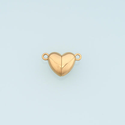 Heart Magnetic Bracelet Clasp Connector,14K Gold Stainless Steel Connector,Waterproof Connector for DIY Necklace Bracelet Mak