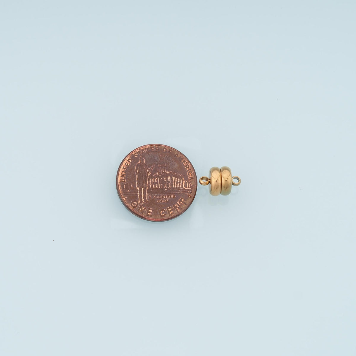 Round Magnetic Connector,14K Gold Stainless Steel Connector,Waterproof Connector for DIY Necklace Bracelet Making