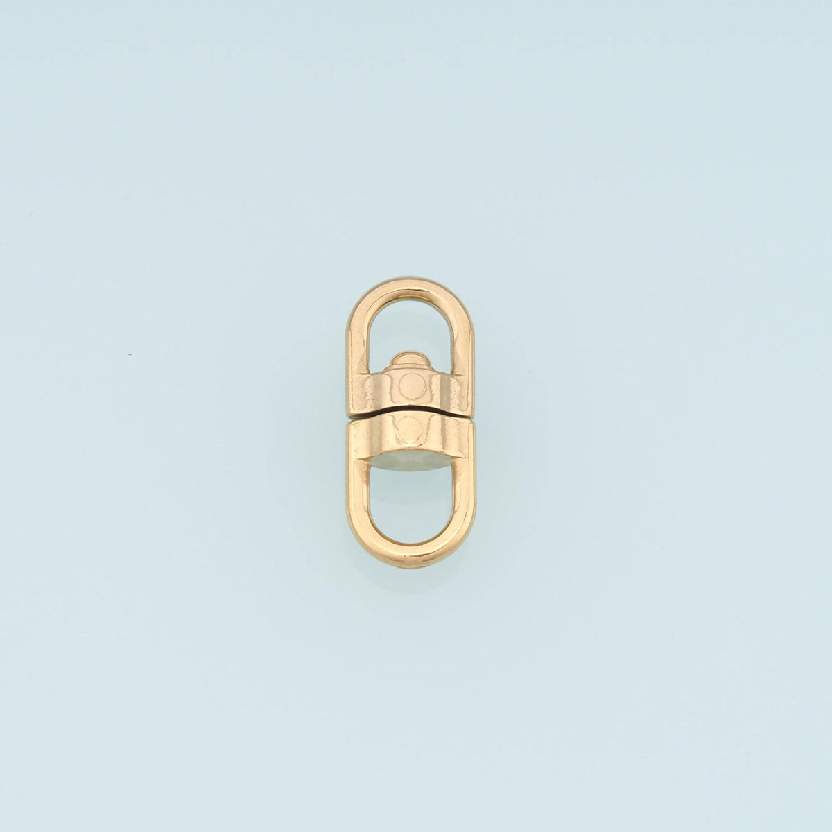 Keychain Rotatable Snap Connector,14K Gold Stainless Steel Connector,Waterproof Connector for DIY Necklace Bracelet Making