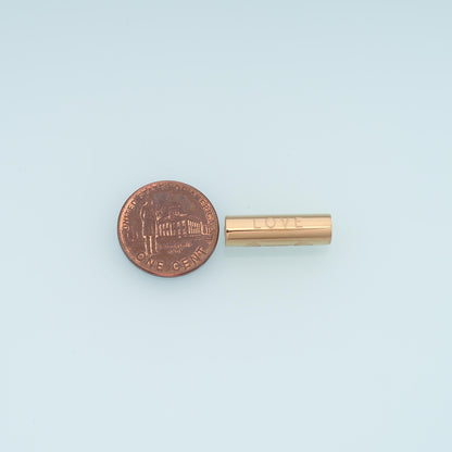Cylinder Bead,14K Gold Stainless Steel Bead,Waterproof Spacer Bead for DIY Necklace Bracelet Making
