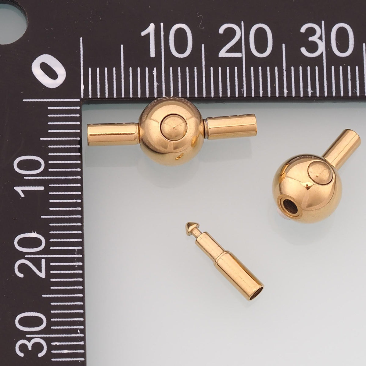 Magnetic Round Bracelet Connector Clasp,14K Gold Stainless Steel Clasp,Waterproof Clasp for DIY Necklace Bracelet Making