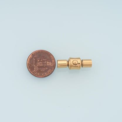 Magnetic Barrel Bracelet Connector Clasp,14K Gold Stainless Steel Clasp,Waterproof Clasp for DIY Necklace Bracelet Making