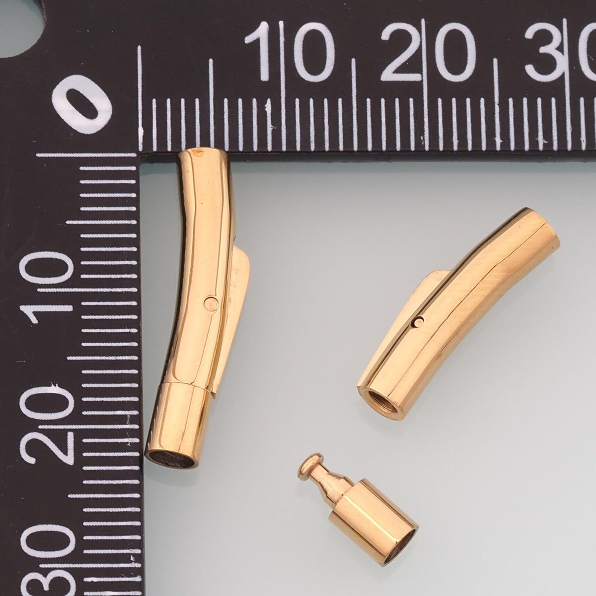 Magnetic Arc Barrel Connector Clasp,14K Gold Stainless Steel Clasp,Waterproof Clasp for DIY Necklace Bracelet Making