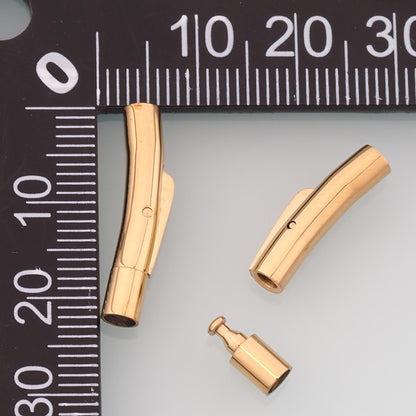 Magnetic Arc Barrel Connector Clasp,14K Gold Stainless Steel Clasp,Waterproof Clasp for DIY Necklace Bracelet Making