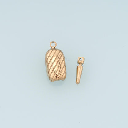 Texture Oval Connector,14K Gold Stainless Steel Connector,Waterproof Connector for DIY Necklace Bracelet Making