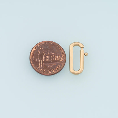 Oval Spring Carabiner Clasp,14K Gold Stainless Steel Clasp,Waterproof Clasp Connector for DIY Necklace Bracelet Making