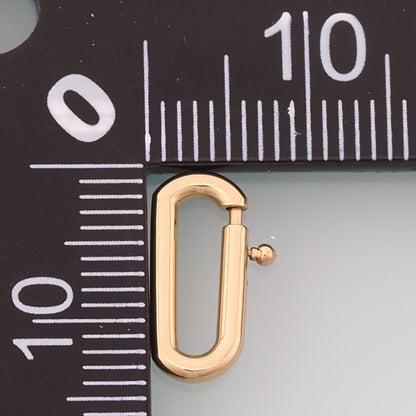 Oval Spring Carabiner Clasp,14K Gold Stainless Steel Clasp,Waterproof Clasp Connector for DIY Necklace Bracelet Making